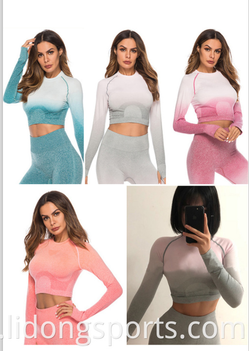 Ropa de venta caliente ropa de fitness mujeres cómodas telas de entrenamiento deporte de ropa de entrenamiento rápidamente absorbe ropa de yoga de sudor